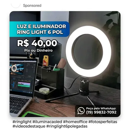 Ring light 6 polegadas