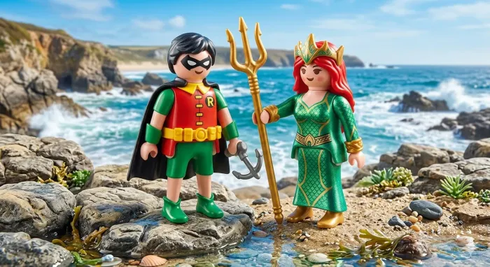 Lote 2 Playmobil mera e Robin