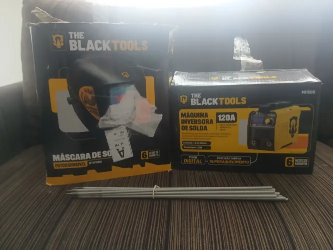 Máquina Inversora De Solda Portatil Mma Eletrodo Mi150d 120a 220v The Black Tools