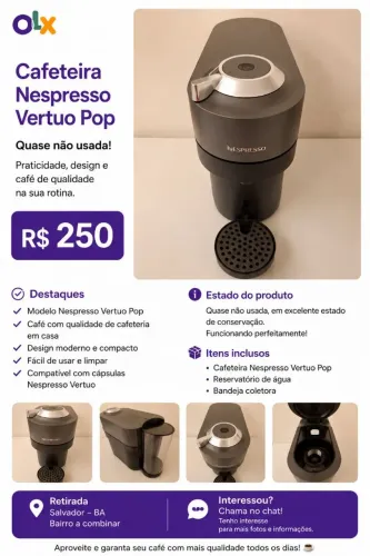 Cafeteira Nespresso Vertuo Pop