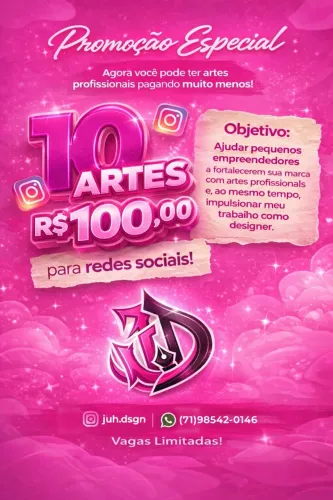 Pacote 10 Artes Profissionais - Social Media