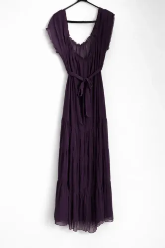 Vestido roxo transparente