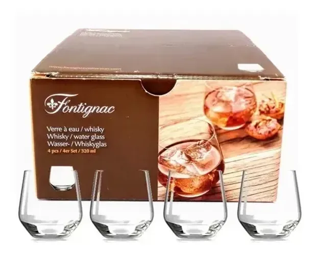? Jogo de 4 copos para whisky Fontignac 320 ml