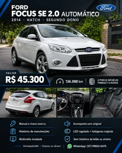 Ford Focus 2.0 16v/se/se Plus Flex 5P Aut. 2014