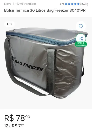 Bolsa térmica 30L + gelo sintético 