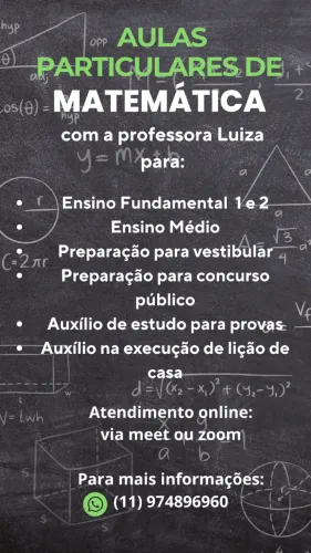 Aulas paticulares de Matemática