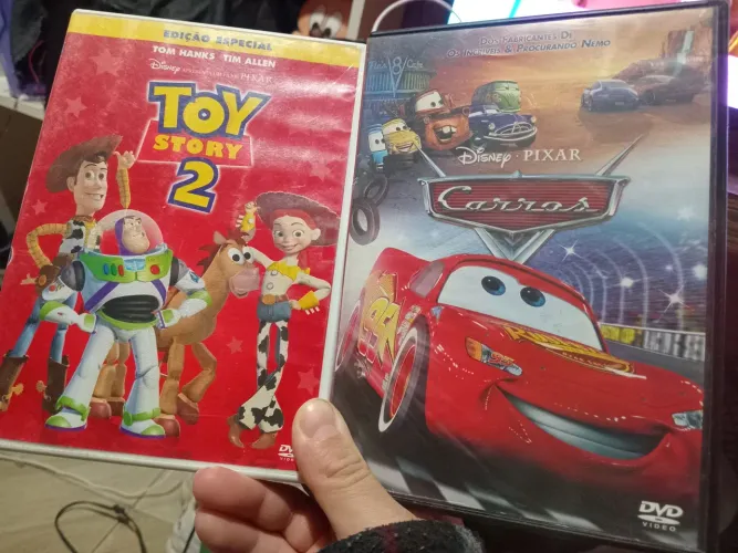 DVD CARROS E TOY STORY 2 ORIGINAL 