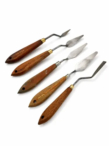 Kit 5 Espátulas De Pintura Profissional Para Tela / Facas de Paleta