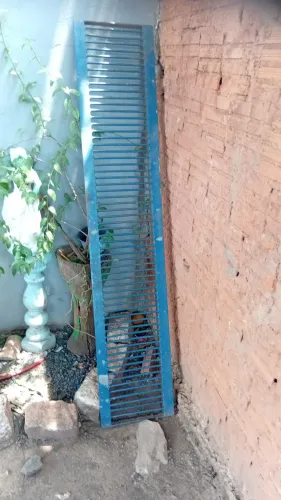 Qrelha para escoamento de água 180x40 em aço 16 e ferro 3/8 pode passar caminhão em cima