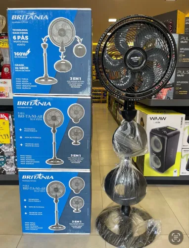 VENTILADOR BRITÂNIA 40 CM de coluna 3 em 1 ?