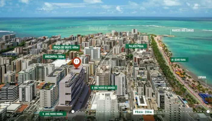 Edifício Tintoretto Design/ Luxo - studío à venda na Ponta verde Maceió -AL