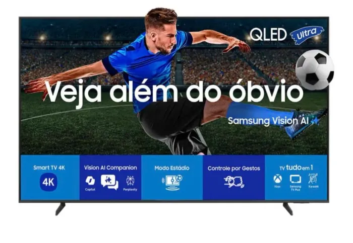 TV Samsung 43 4K Qled - Controle solar - com IA