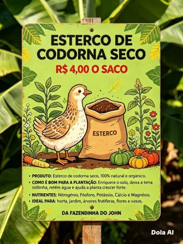 Esterco de codorna