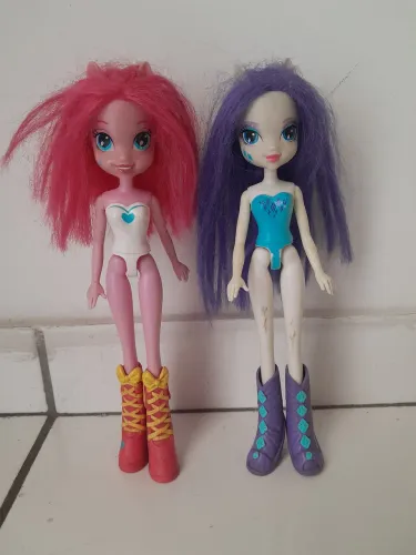 Lote Rarity e Pinkie Pie My Little Pony Equestria Girls Bonecas 