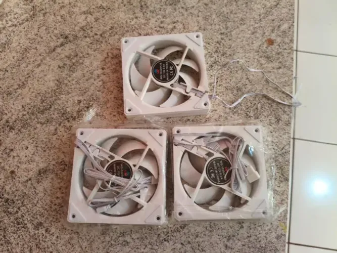 Cooler Fan Ventoinha branca 120mm com ARGB Round5 Aurora Reverse White PWM