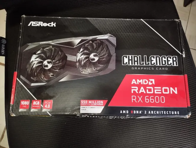 Placa de vídeo ASRock Radeon RX6600 Challenger D, 8GB, GDDR 6, FSR, Ray Tracing (USADA)