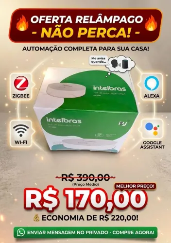 Central HUB Intelbras ICA 1001 ZigBee e WiFi, Alexa e Google Assistant
