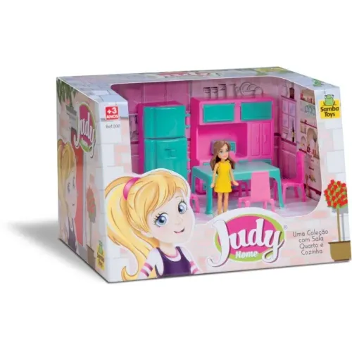 Casinha de Boneca Coleção Judy Cozinha com Boneca - Samba Toys