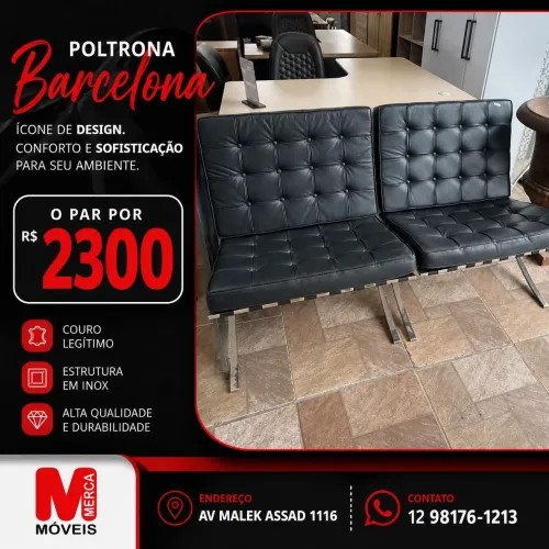 Poltrona de couro legítimo- semi nova