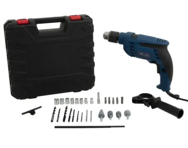 Furadeira Impacto 110v Nell 650W - Maleta 27 Peças - MB7130