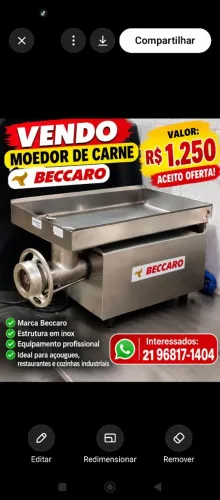 Moedor de carne becaro de 10 bocas