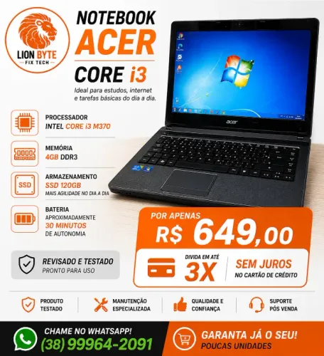 NOTEBOOK ACER ? CORE i3