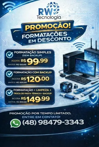 Formatação, Promoção!