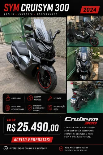 SYM Cruisym 300 2024 | Único dono | 11 mil km