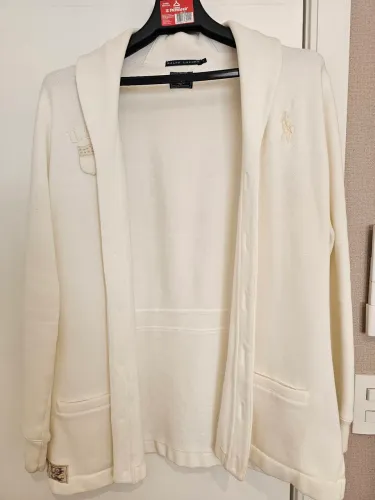 Lindo cardigan Polo Raulph Lauren em tecido tipo moleton