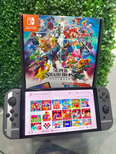 Nintendo switch oled especial DESTRAVADO SD 256gb