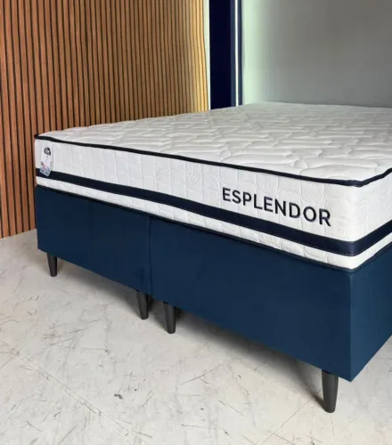 Cama box Queen Explendor molas ensacadas Ley em mega Promoção!