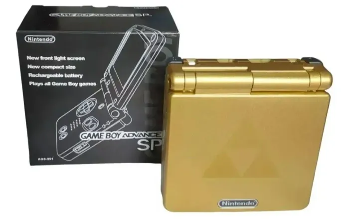 Nintendo Game Boy Advance SP IPS Backlight Zelda Triforce 