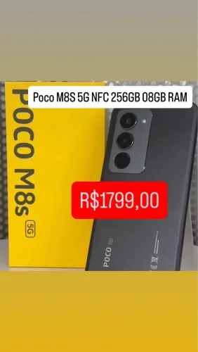 Poco M8S NFC 5G 256/08 Novo