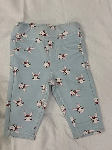 Calça feminina de coelhinho 0-3 meses