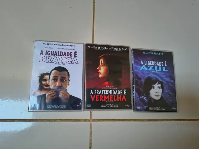 Trilogia Das Cores DVD Completa (Azul, Branca, Vermelha) - Kie?lowski - Raro