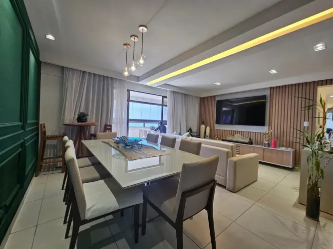 Apto 3 Qtos Alto Padrão Todo Mobiliado no Grandmare Residence | 127 m² | Vista Mar Definit
