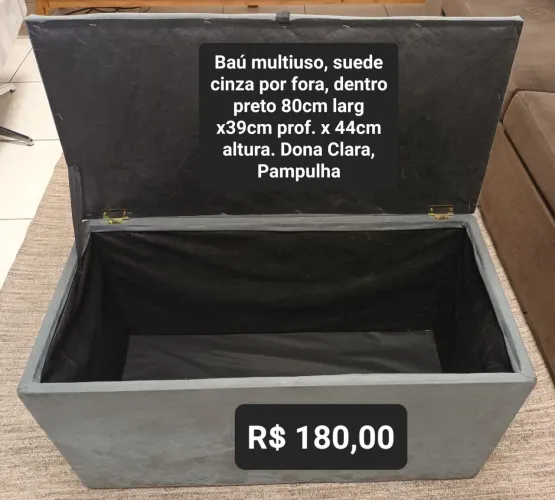 Baú multiuso ou remaier para pe da cama