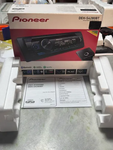 Embalagem cd Pioneer deh-s4280bt com manual e isopor plástico na oferta só 40,00