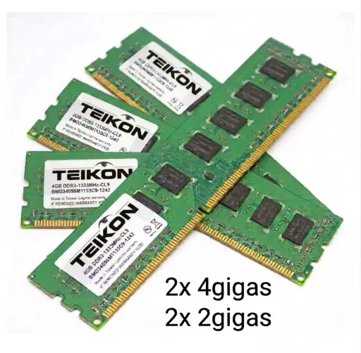 Memória Ram DDR3 1333mghz 2x4gb + 2x2gb