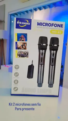 Kit 2 microfones sem fio