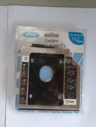 Caddy 12,5" HD/SSD 2,5" p/notebook (segundo hd no lugar do leitor dvd)