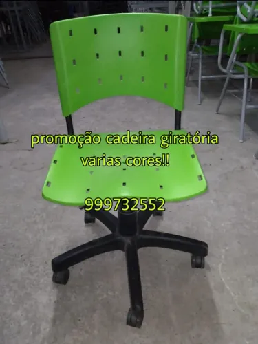 Cadeira giratória varias cores polipropileno