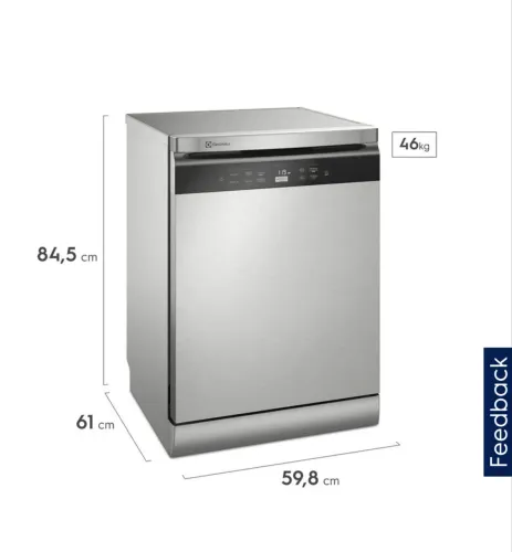 Lava-Louças Electrolux 14 Serviços Inox com Função Higienizar Compras (LL14X)