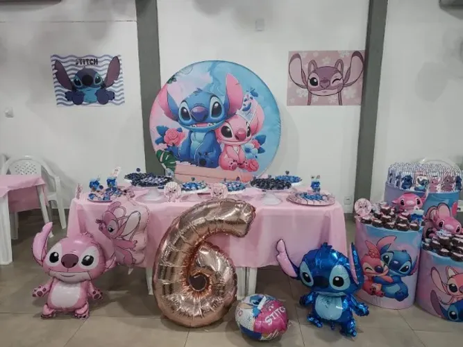 Decoração Tema Lilo Stitch e Angel (Pegue e Monte - Aluguel)