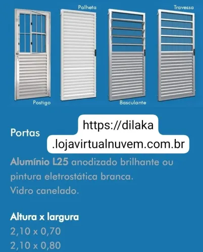 Esquadrias em alumínios fabricante