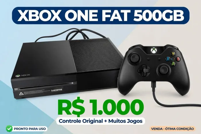 Pra vender Xbox one cheio de jogos caixa controle original