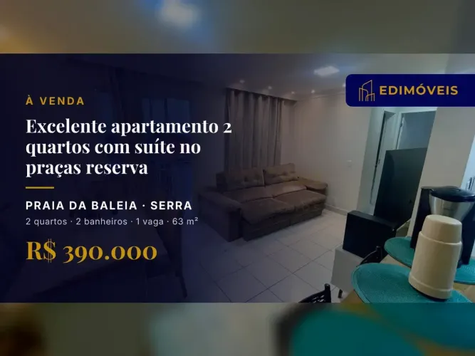 Oportunidade: apartamento com suíte e lazer completo na Praia da Baleia