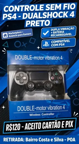 Controle sem fio para PS4