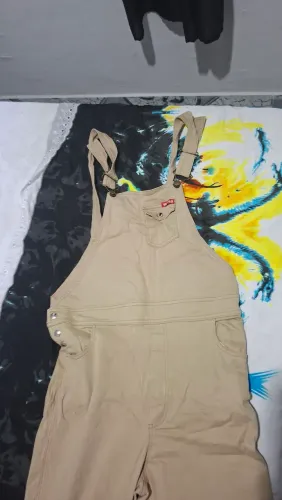 Jardineira Masculina VC Stilo Sarja Caqui Tamanho G