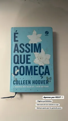 Collen hoover livro/ assim que começa - verity